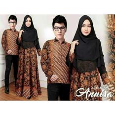 Baju Batik Pasangan Muslim Pesta / Kemeja Batik Pasangan Muslim Kondangan /Couple Batik Syari Annisa