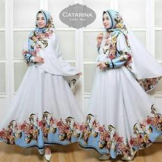 BAJU BUSANA MUSLIM GAMIS CHATERINA SYAR'I GREY BERGO NO PED / GAMIS COUPLE / GAMIS REMAJA / GAMIS BUSUI