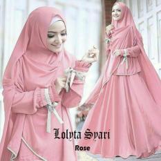 Baju Busana Muslim Gamis Lolita Syari Warna Rose