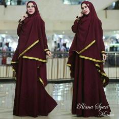 BAJU BUSANA MUSLIM GAMIS RIANA SYAR'I BERGO NO PED / GAMIS REMAJA / GAMIS BUSUI / COUPLE