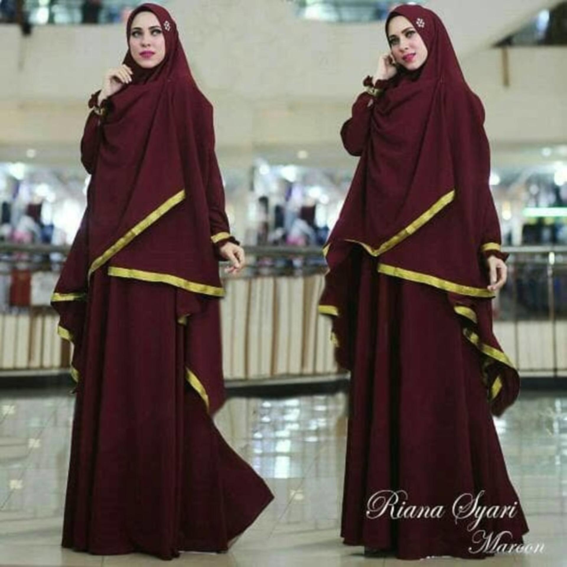 BAJU BUSANA MUSLIM GAMIS RIANA SYAR'I BERGO NO PED / GAMIS REMAJA / GAMIS BUSUI / COUPLE