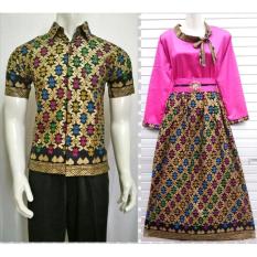 baju couple gamis keluarga terbaru bahan katun warna pink DY1809