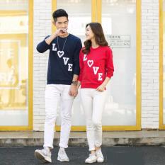 Baju Couple Lengan Panjang / Kaos pasangan / Kopel Love turun