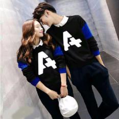 Baju Couple Lengan Panjang / Kaos pasangan / Kopel Lp Abjad A