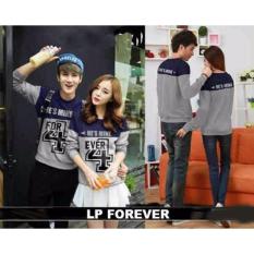  Baju  Couple  Lengan Panjang Kaos Pasangan Kopel Lp A Navy 