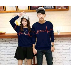 Baju Couple Lengan Panjang / Kaos pasangan / Kopel Simple Signal