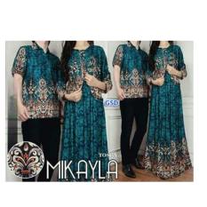 Baju Couple Muslim / Gaun Batik Gamis / Pasangan Mikayla Tosca