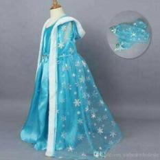 Baju dress anak kostum frozen jubah winter