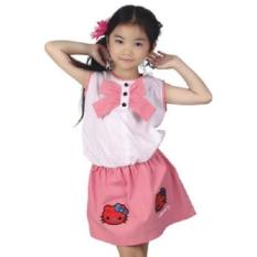 Baju Dress Atasan Blus Hello Kitty Anak Perempuan Cewek CMS 001 CR
