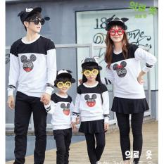 Baju Family Couple / Kaos Pasangan Keluarga Lengan Panjang 2 Anak DBM Mickey