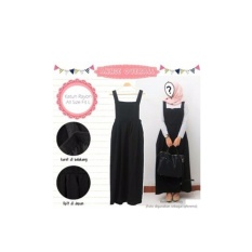 Baju Gamis Annie Overall Warna Hitam