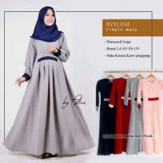 Baju Gamis Aveline Dress Ori Alice Longdress Maxi Diamomd Crepe