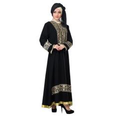 Baju Gamis Dress Busana Muslim Wanita Warna Hitam - SWI 804