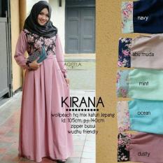 Baju Gamis Long Dress Maxi Wanita Muslim katun jepang XL busui