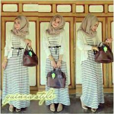 Baju Gamis Muslim Pesta Wisuda Lebaran Syari Remaja 11030 ZASKIA SET 4 IN 1