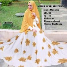 Baju Gamis Muslim Pesta Wisuda Lebaran Syari Remaja 119388 SYARI MAPLE PUTIH
