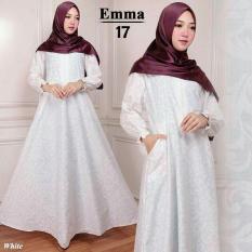 Baju Gamis Muslim Pesta Wisuda Lebaran Syari Remaja 120020 GAMIS PUTIH EMMA 17