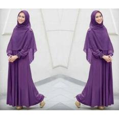 Baju Gamis Muslim Pesta Wisuda Lebaran Syari Remaja 9523 OKI UNGU