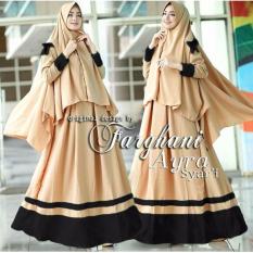 Baju Gamis Muslim Syari Fashionable - Gamis ayra syari Coklat Susu