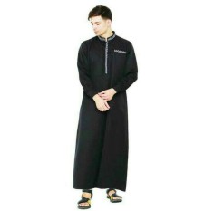 Baju gamis pria hitam panjang best sealer-baju muslim terbaru ori java