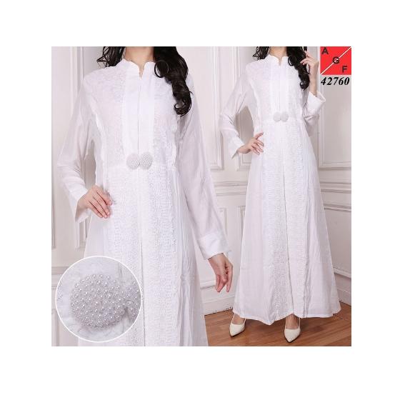 Baju Gamis Putih / Busana Muslim / Baju Muslim #42760 STD