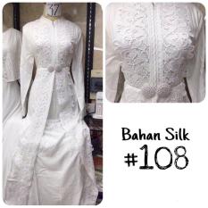 Baju Gamis Putih / Busana Muslim / Baju Muslim Wanita #108 STD