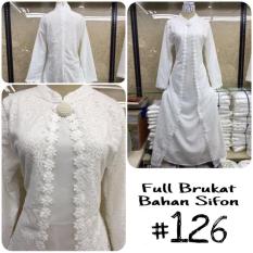 Baju Gamis Putih / Busana Muslim / Baju Muslim Wanita #126 STD