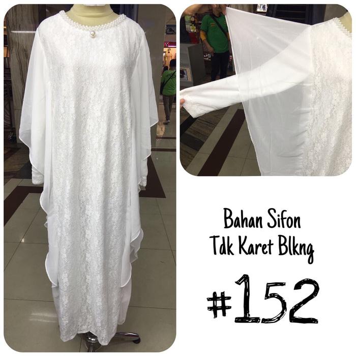 Baju Gamis Putih / Busana Muslim / Baju Muslim Wanita #152 STD