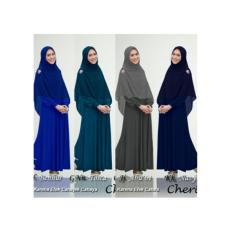 Baju Gamis Syari Polos Oki, Gamis Wanita Muslim, Gamis Jersey XL