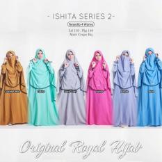Baju Gamis Syari Wolfis Setelan Cadar Polos Cantik Ishita Series 2