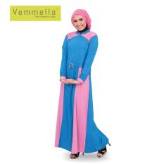 Baju Gamis Vemmella Gemma 03 Biru Tua by Qirani