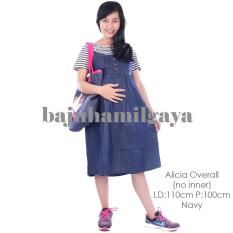 Baju Hamil Gaya - ALICIA OVERALL NAVY (NO INNER) - Overall Hamil / Baju Hamil Murah / Celana Hamil / Baju Wanita Harga Murah / Baju Wanita Kekinian / Baju Hamil / Dress Hamil / Terusan Hamil / Daster Hamil / Baju Hamil Modis / Baju Hamil Kerja / Laris