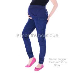 Baju Hamil Gaya - DENZEL JOGGER JEANS NAVY - Celana Hamil Jeans Hamil
