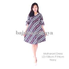 Baju Hamil Gaya - MAHARANI DRESS NAVY - Dress Hamil Baju Menyusui Murah