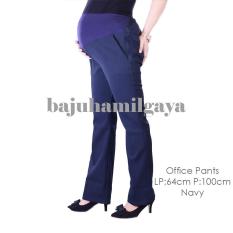 Baju Hamil Gaya Celana Ibu Hamil - OFFICE PANTS NAVY - Celana Hamil / Celana Kerja Hamil / Celana Hamil Kerja /Baju Hamil Murah / Bawahan Ibu Hamil / Bawahan Hamil / Celana Hamil Murah / Celana Hamil Harga Murah / Celana Wanita / Celana Panjang Ibu Hamil