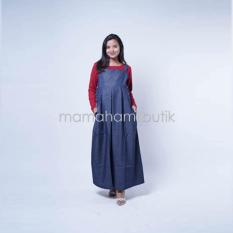 Baju Hamil Overall Hamil Jeans With Inner Kaos Alisya - Inner Merah