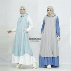 Baju Hijab Busui / Dress Menyusui / Grosir Gamis Murah : Zevanna Dres