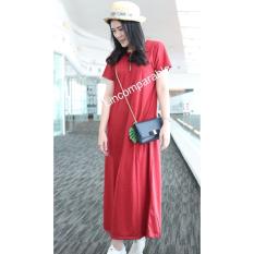ELSA PLAIN MAXI DRESS MIDI LONG DRESS CASUAL WANITA BABYTERRY