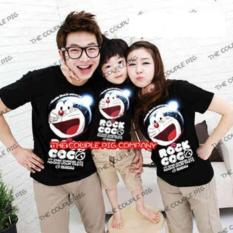 Baju Kaos Couple Family Doraemon Hitam(Ayah/Ibu/Anak) - Ba5t2p
