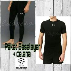 Baju kaos gym celana leging training baselayer underarmor under armour