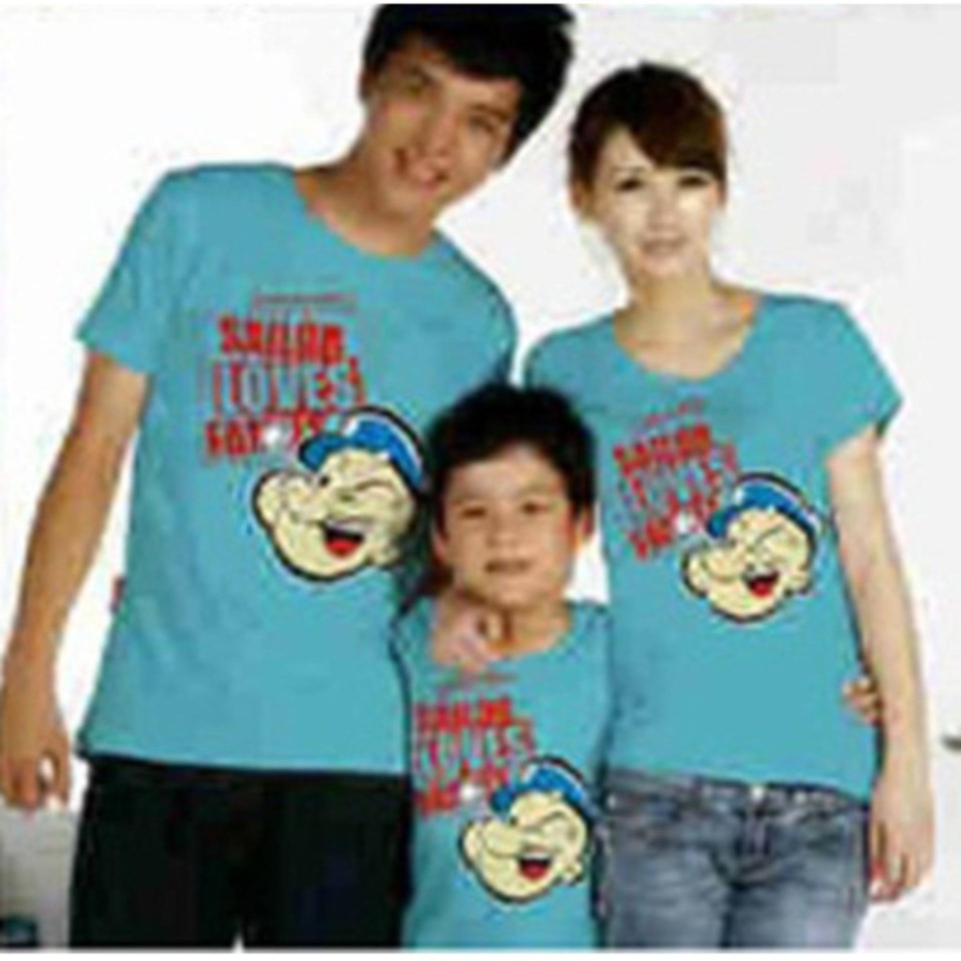 Baju Kaos Pasangan Keluarga Couple Family Anak Ayah Bunda Popeye