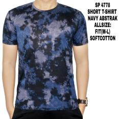 Baju Kaos Salur Pria Lelaki Cowok Spandek Murah Hitam & Abu-Abu Kecil