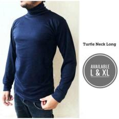 Baju kaos turtleneck turtle neck pria lengan panjang longsleeve distro