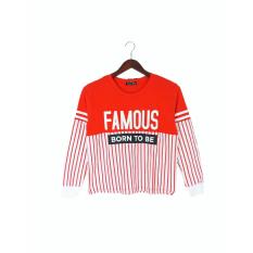 Baju Kaos Wanita Murah Lengan Panjang Model Sporty & Terkini 1378-8
