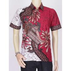 Baju Kemeja Batik Modern Pria Khas Pekalongan Merah
