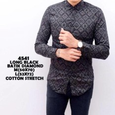 Baju Kemeja Batik Songket Diamond Panjang kerja Kantor/Pesta Slimfit Batik Cowok / KEMEJA KEKINIAN/TERLARIS