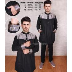 BAJU KEMEJA GAMIS PRIA PAKISTAN MODERN PALING LARIS A HITAM