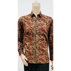 BAJU KEMEJA LENGAN PANJANG BATIK JOKOWI - BAJU BATIK PRIA - BATIK SOLO/BATIK TERLARIS/TERMURAH