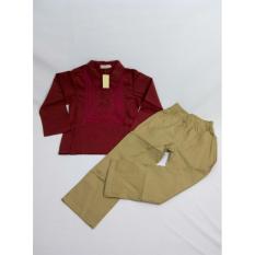Baju Koko Anak: L N 85-07 Koko Wine Red (1-6 Tahun), baju koko modern