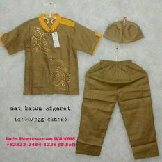 Baju Koko Anak Laki-Laki Bahan Katun Sigaret Size 4 Ld 70 Cm Pjg Celana 65 Cm